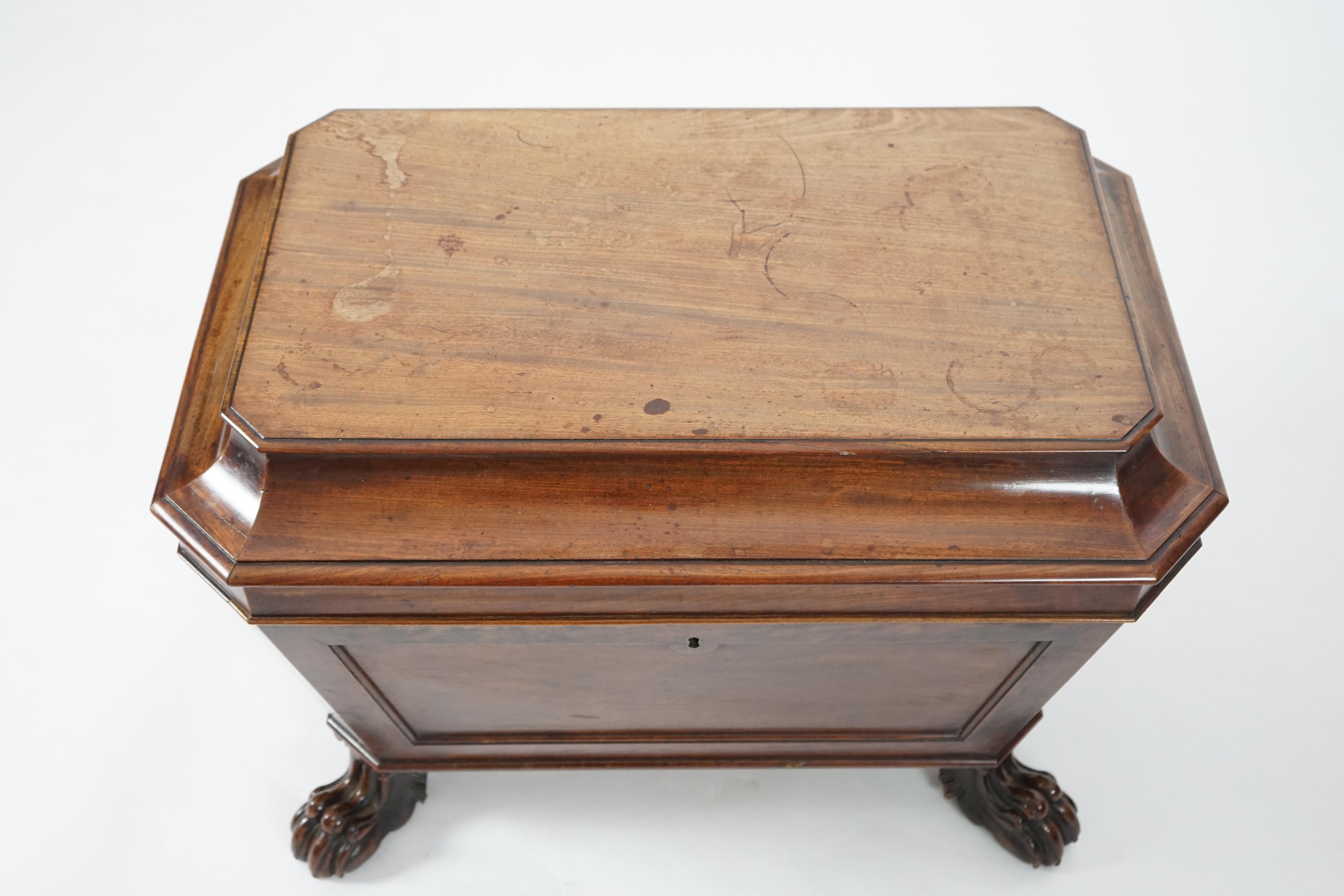 A Regency mahogany sarcophagus wine cooler